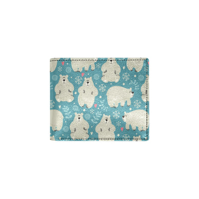 Bear Pattern Print Design BE04 Men's ID Card Wallet