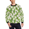 Tulip White Pattern Print Design TP05 Men Long Sleeve Sweatshirt