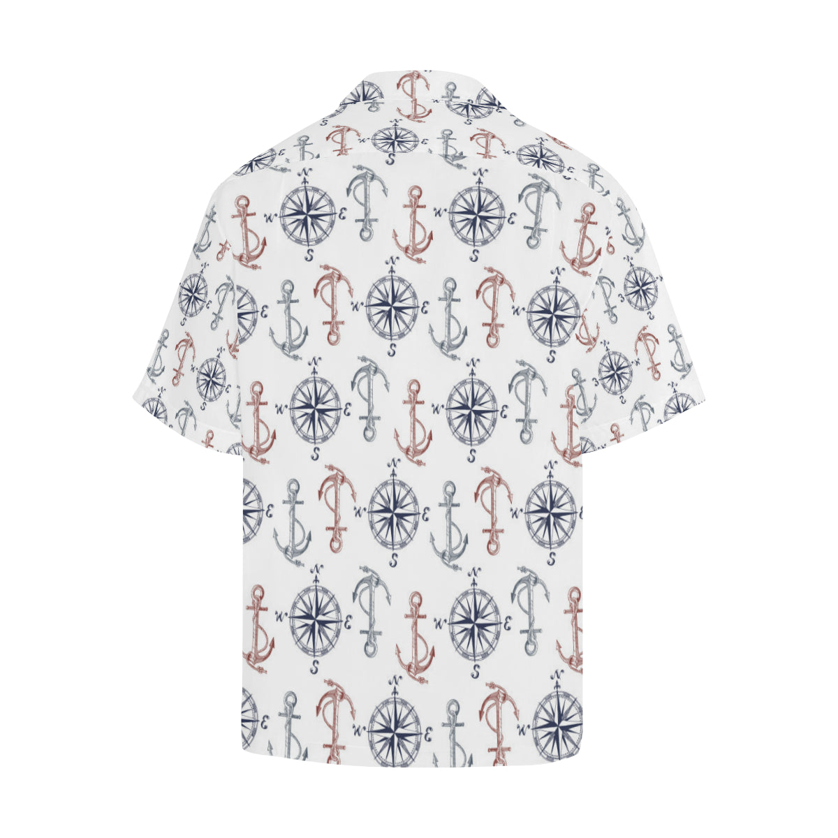 Anchor Pattern Print Design 06 Men's Hawaiian Shirt
