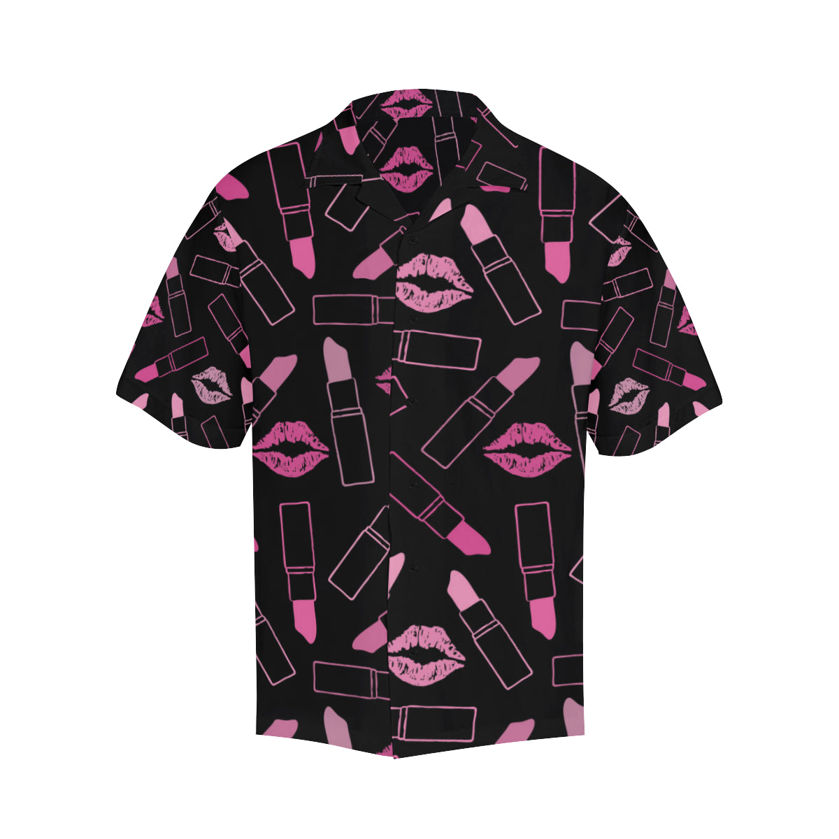 Lipstick Pink Pattern Print Design 01 Men's Hawaiian Shirt