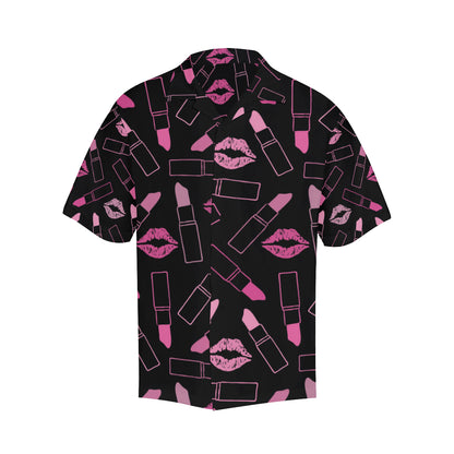 Lipstick Pink Pattern Print Design 01 Men's Hawaiian Shirt