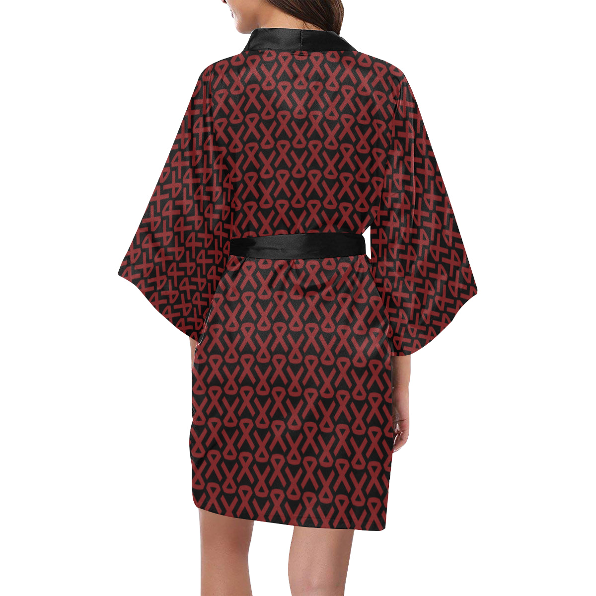 Multiple myeloma Pattern Print Design A01 Women's Short Kimono