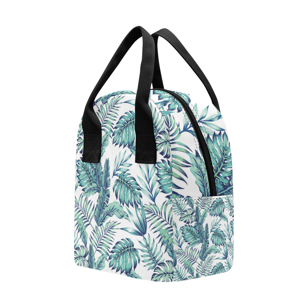 Pattern Tropical Palm Leaves Insulated Lunch Bag