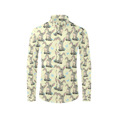Donkey Baby Pattern Print Design 02 Men's Long Sleeve Shirt