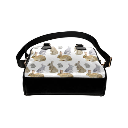 Rabbit Pattern Print Design 02 Shoulder Handbag