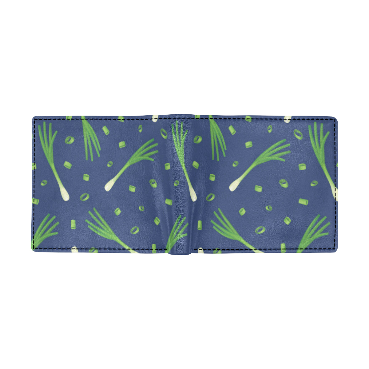 Leek Pattern Print Design 02 Men's ID Card Wallet