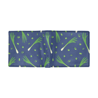 Leek Pattern Print Design 02 Men's ID Card Wallet