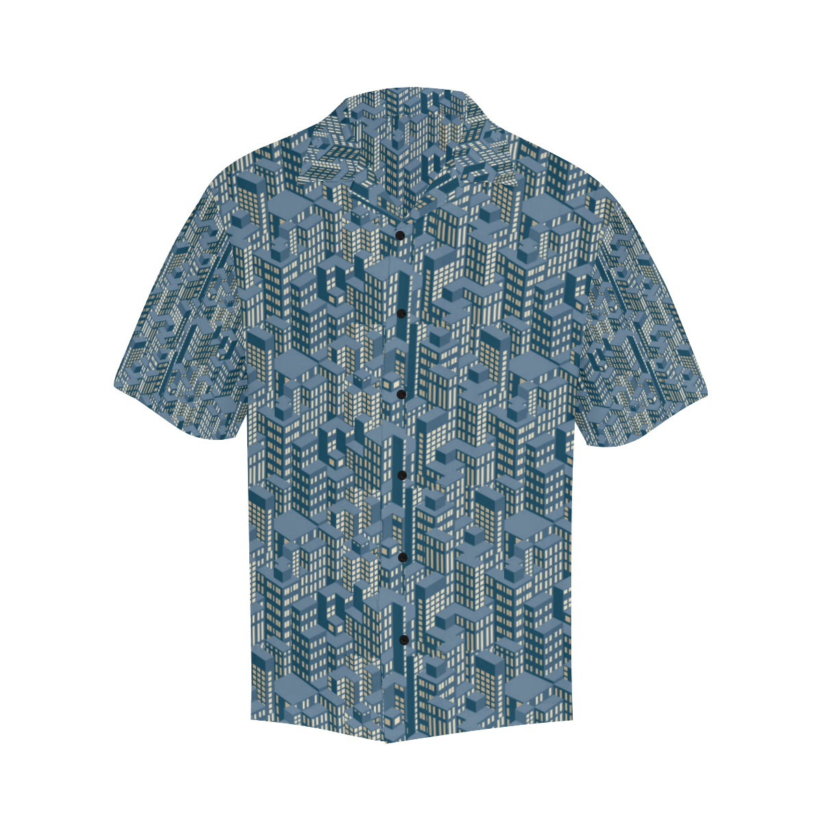 City  Pattern Print Design 01 Men's Hawaiian Shirt