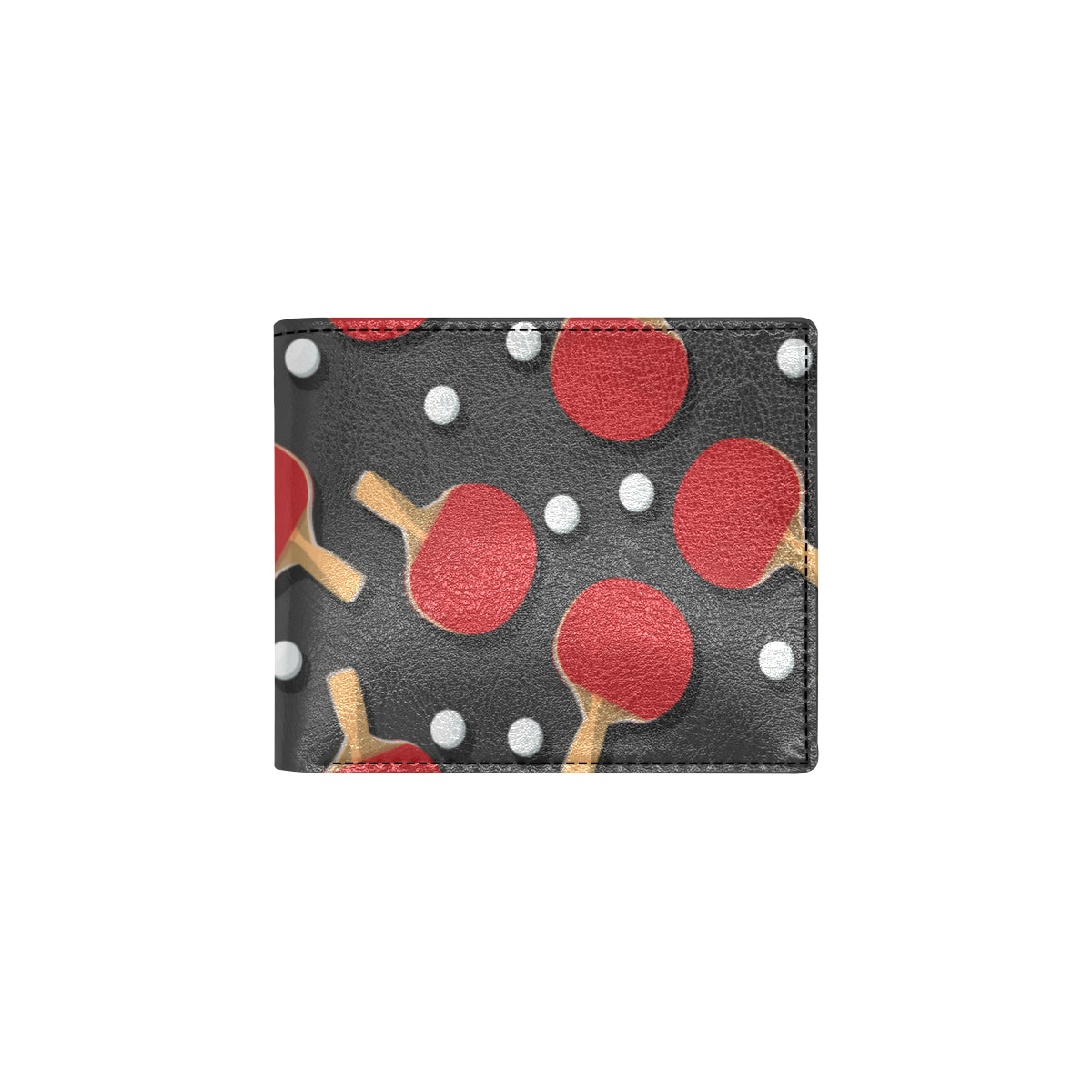Ping Pong Pattern Print Design A05 Men's ID Card Wallet