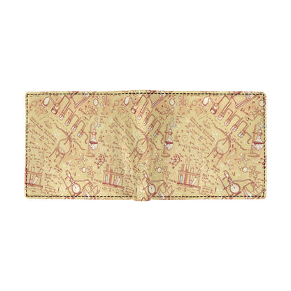 Chemical Pattern Print Design 01 Men's ID Card Wallet