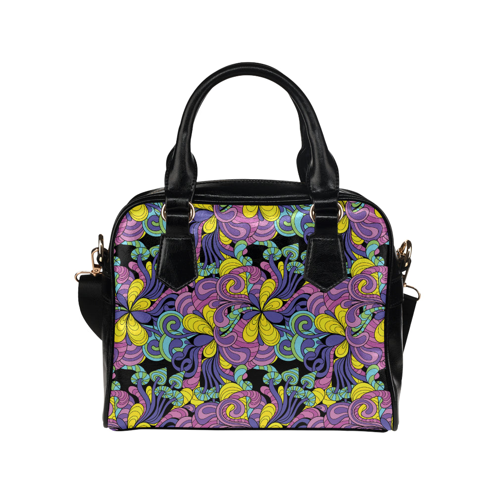 Psychedelic Pattern Print Design A04 Shoulder Handbag