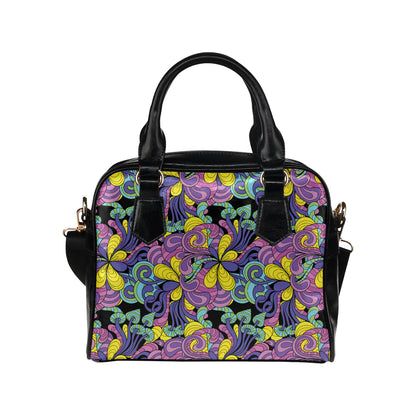 Psychedelic Pattern Print Design A04 Shoulder Handbag