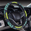 Elephant Neon Color Print Pattern Steering Wheel Cover with Elastic Edge