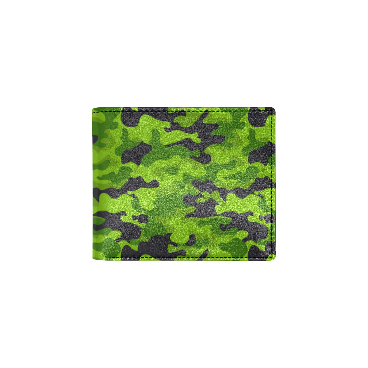 Green Kelly Camo Print Men's ID Card Wallet