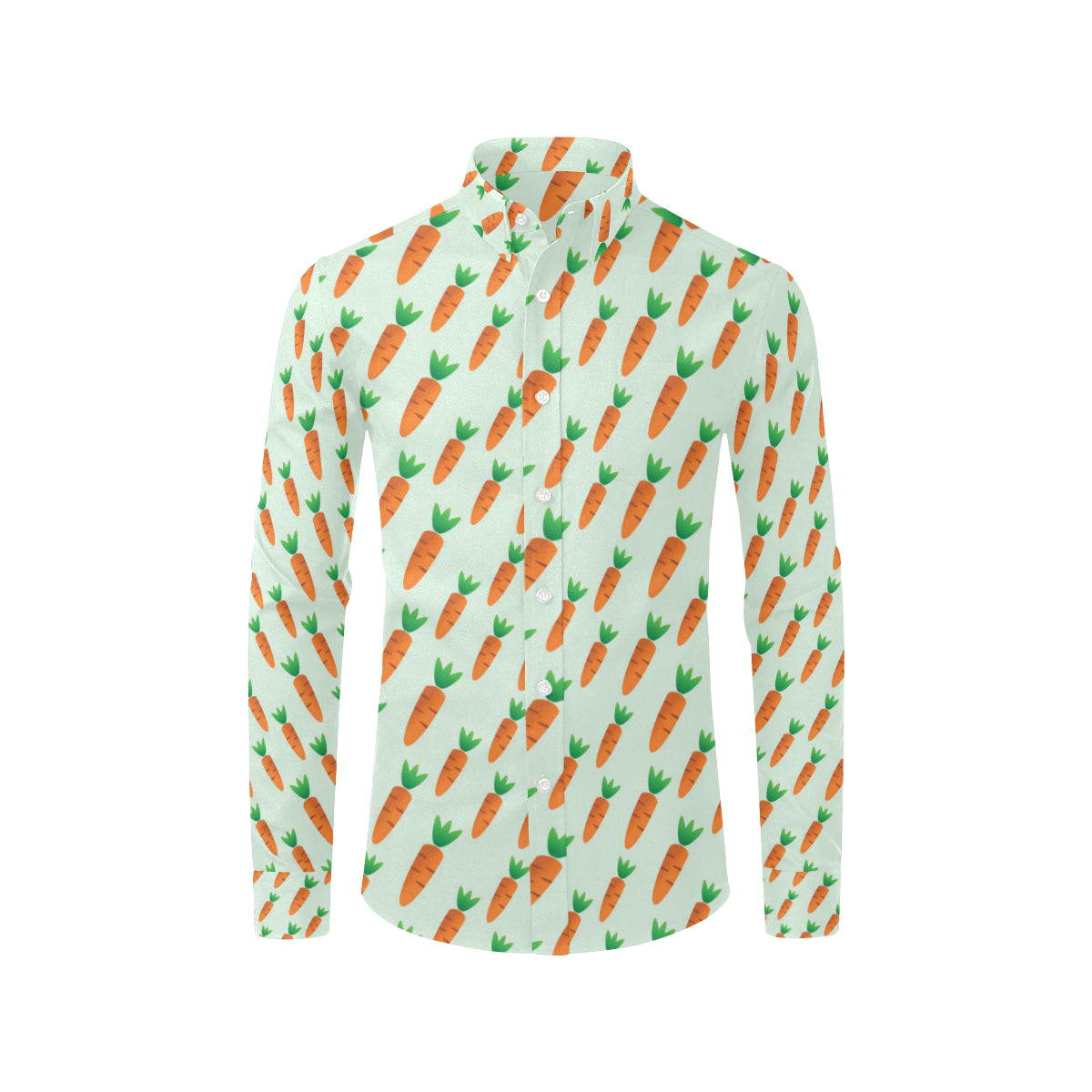 Carrot Pattern Print Design 05 Men's Long Sleeve Shirt