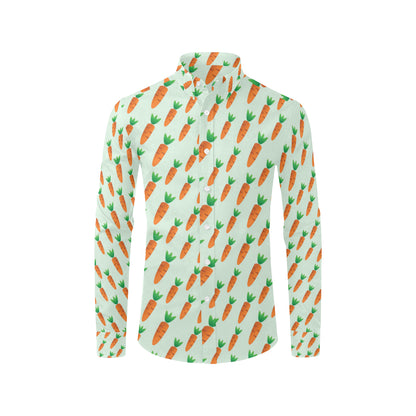 Carrot Pattern Print Design 05 Men's Long Sleeve Shirt