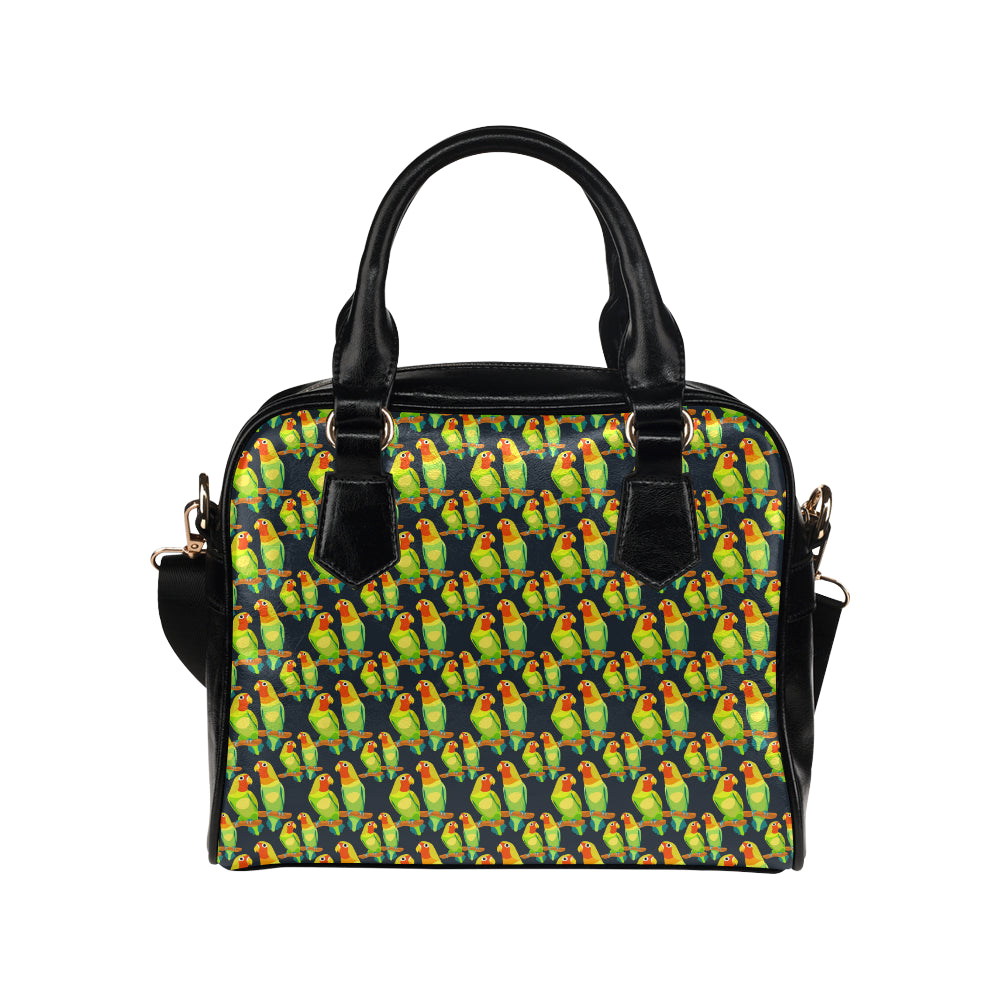 Lovebird Pattern Print Design 01 Shoulder Handbag