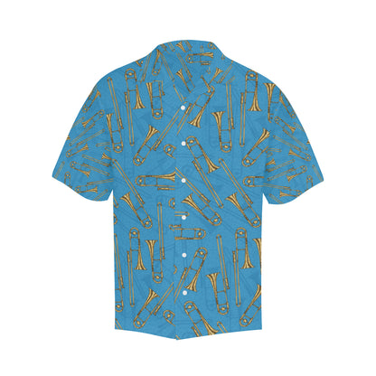 Trombone Pattern Print Design 01 Men's Hawaiian Shirt