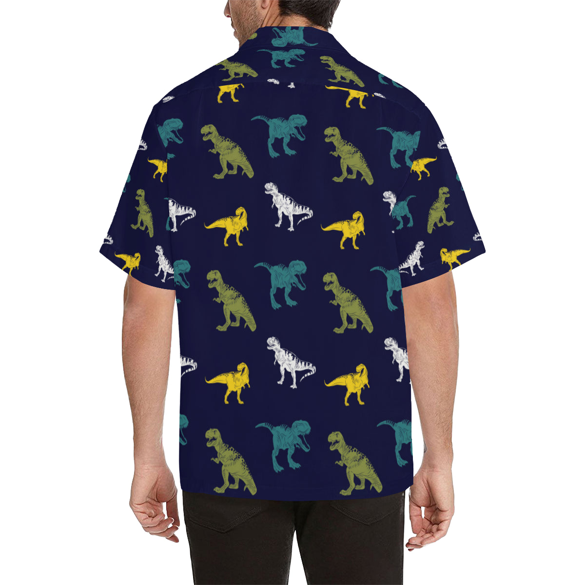 T Rex Pattern Print Design A07 Men's Hawaiian Shirt