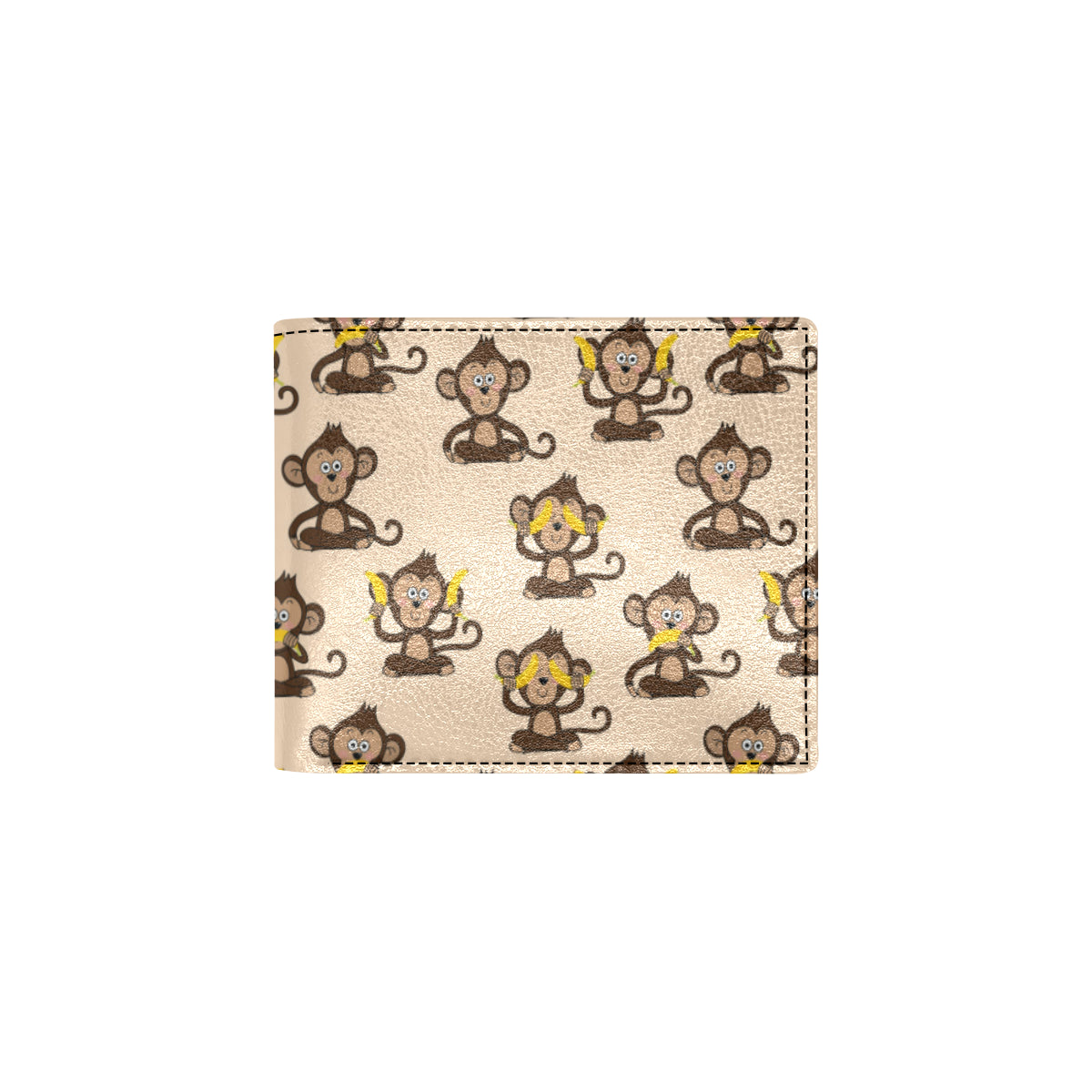 Monkey Pattern Print Design 03 Men's ID Card Wallet