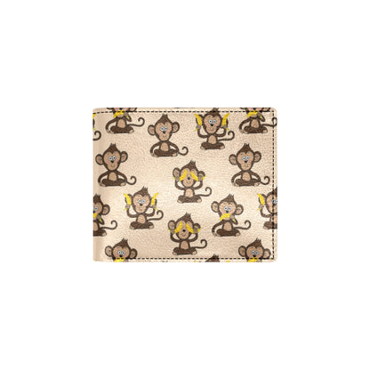 Monkey Pattern Print Design 03 Men's ID Card Wallet