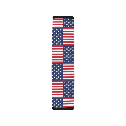 Patriotic US Flag Pattern Print Design A03 Car Seat Belt Cover