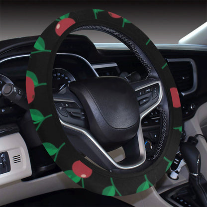 Cranberry Pattern Print Design CB01 Steering Wheel Cover with Elastic Edge