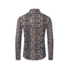 Snake Skin Pattern Print Men's Long Sleeve Shirt