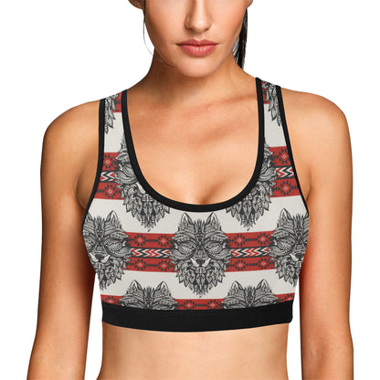 Native Indian Wolf Sports Bra