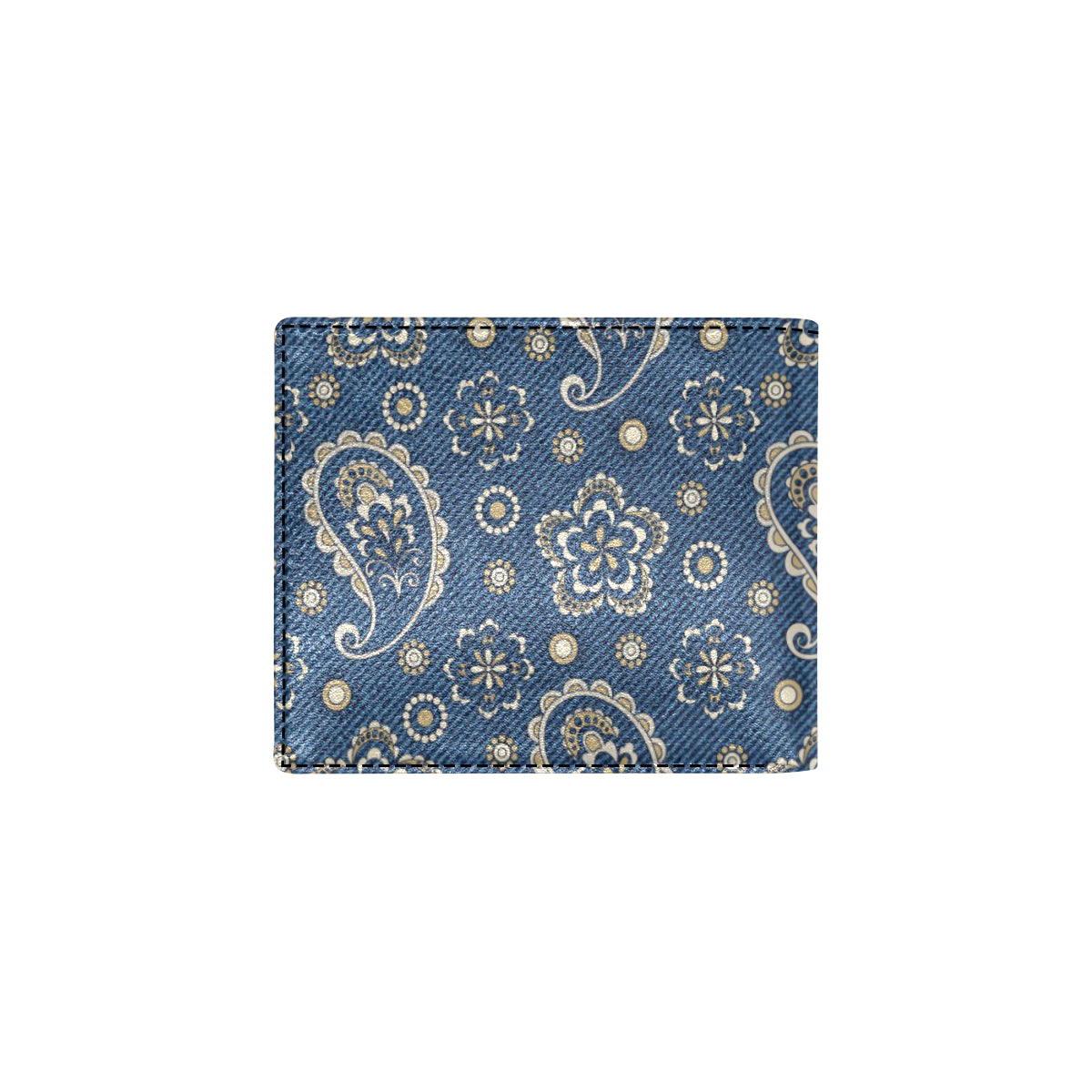 Jean Paisley Pattern Print Design 01 Men's ID Card Wallet