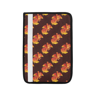 Rooster Pattern Print Design A04 Car Seat Belt Cover