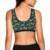 Butterfly Hand Draw Print Pattern Sports Bra