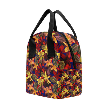 Lily Pattern Print Design LY014 Insulated Lunch Bag