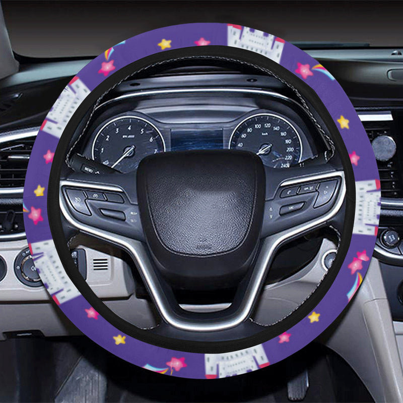 Unicorn Casttle Steering Wheel Cover with Elastic Edge