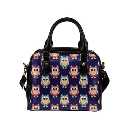 Owl Pattern Print Design A06 Shoulder Handbag