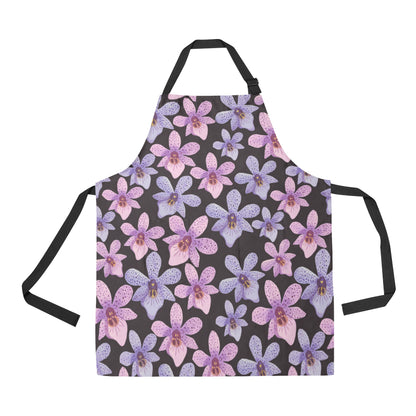 Orchid Pattern Print Design OR08 Apron with Pocket