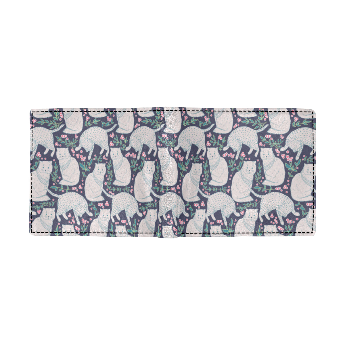 Cat Pattern Print Design 06 Men's ID Card Wallet