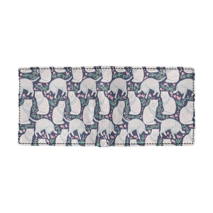 Cat Pattern Print Design 06 Men's ID Card Wallet