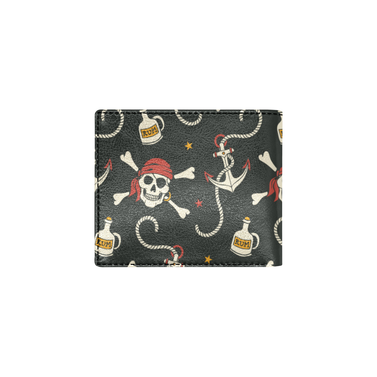 Pirate Pattern Print Design A02 Men's ID Card Wallet