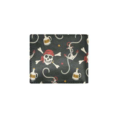 Pirate Pattern Print Design A02 Men's ID Card Wallet