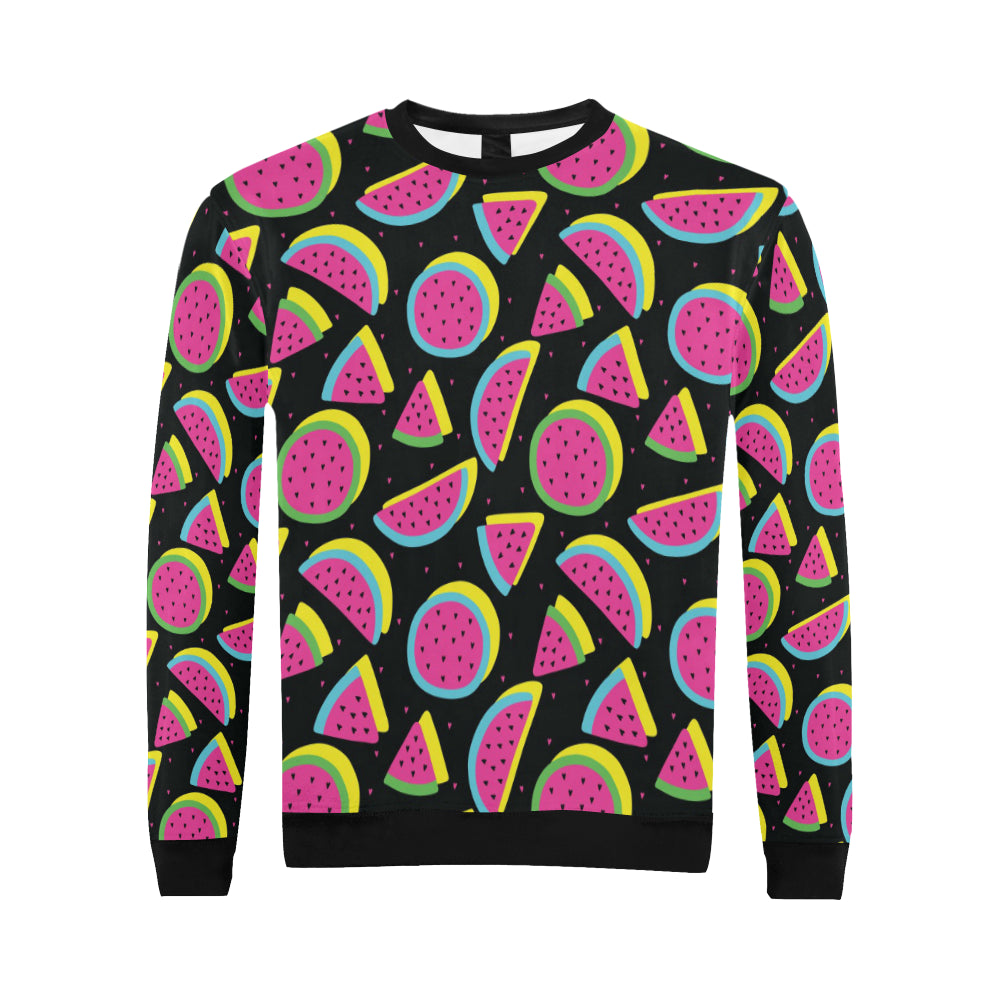 Watermelon Pattern Print Design WM07 Men Long Sleeve Sweatshirt