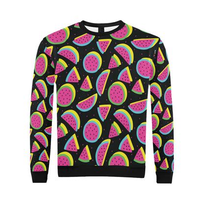Watermelon Pattern Print Design WM07 Men Long Sleeve Sweatshirt