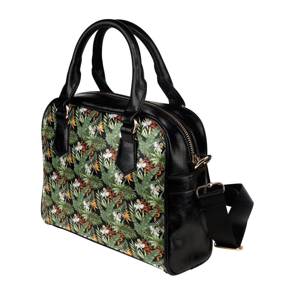 Bird Of Paradise Pattern Print Design 02 Shoulder Handbag