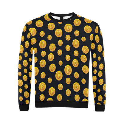 Bitcoin Pattern Print Design DO04 Men Long Sleeve Sweatshirt
