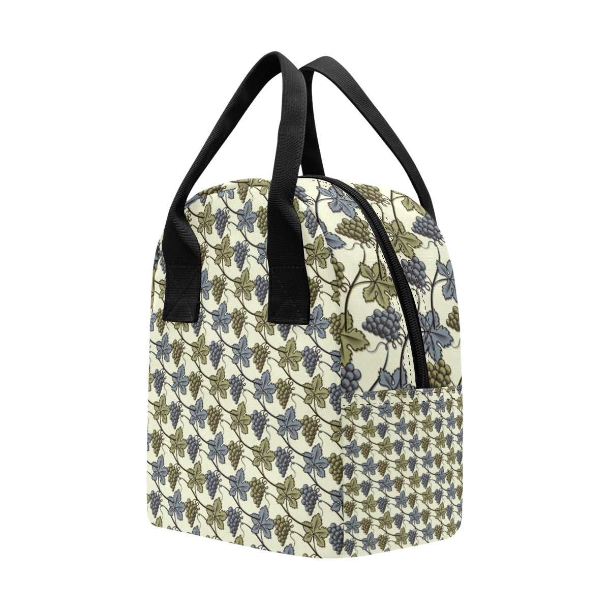 Grape Pattern Print Design GP03 Insulated Lunch Bag