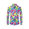 Peace Sign Colorful Pattern Print Design A02 Men's Long Sleeve Shirt