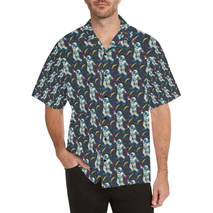 Astronaut Pattern Print Design 04 Men's Hawaiian Shirt