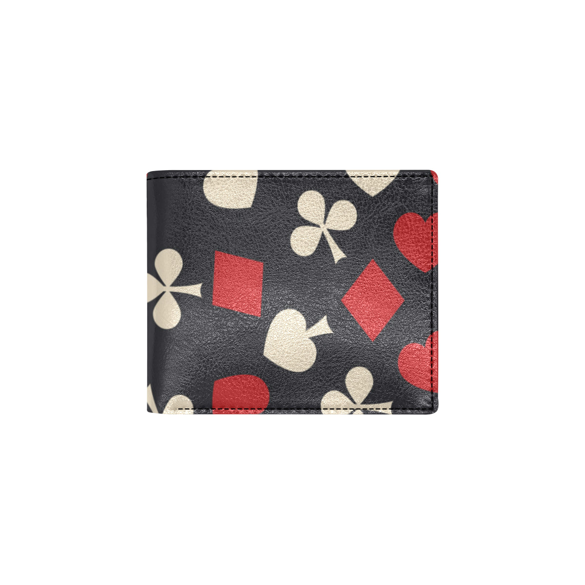 Poker Cards Pattern Print Design A02 Men's ID Card Wallet