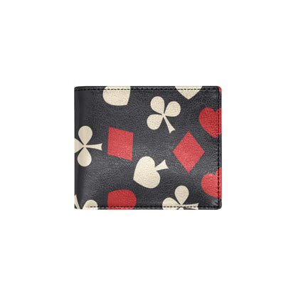 Poker Cards Pattern Print Design A02 Men's ID Card Wallet