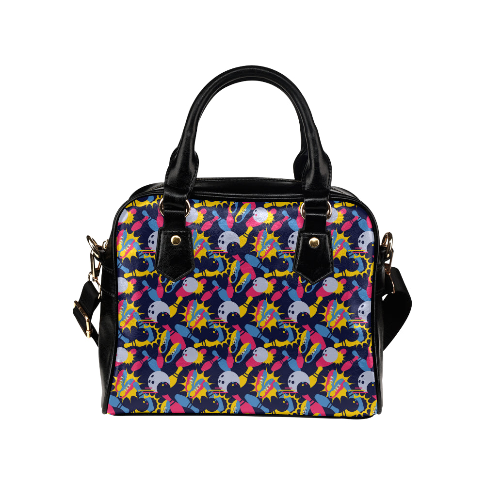 Bowling Pattern Print Design 02 Shoulder Handbag